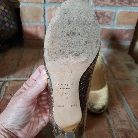 Kate Spade Silver Metallic Python Karolina Heels - Picture 9 of 9